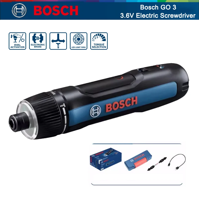 Power Tools And Hand Tools - Электрическая отвертка BOSCH Go 3, профессиональная