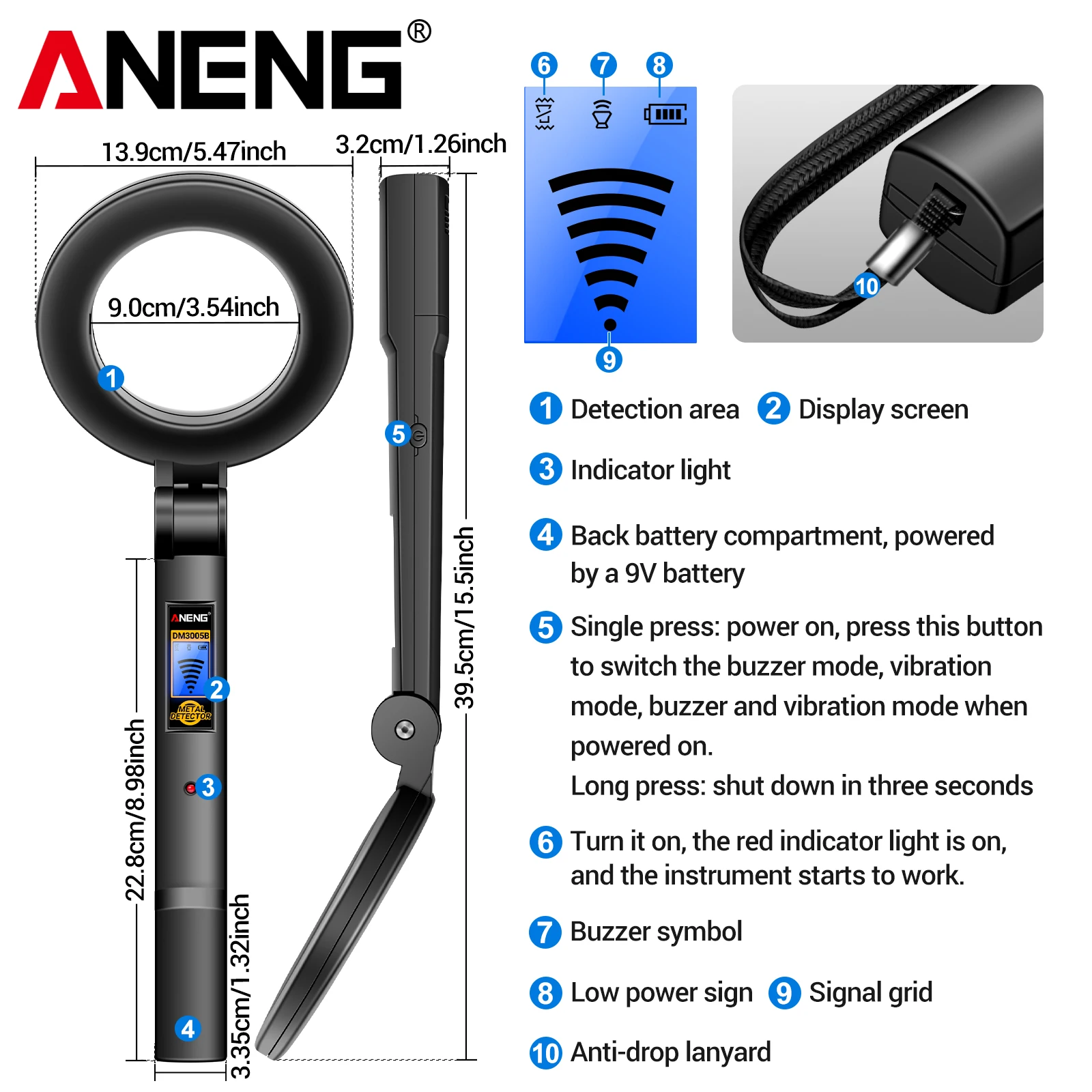 Ручной металлоискатель ANENG D – обзор и цена Power Tools Inspection