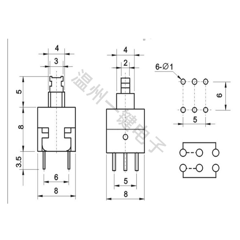 10 шт. KFT-8,0A 8,0x8,0 мм 6-к – обзор и цена Power Tools Kft