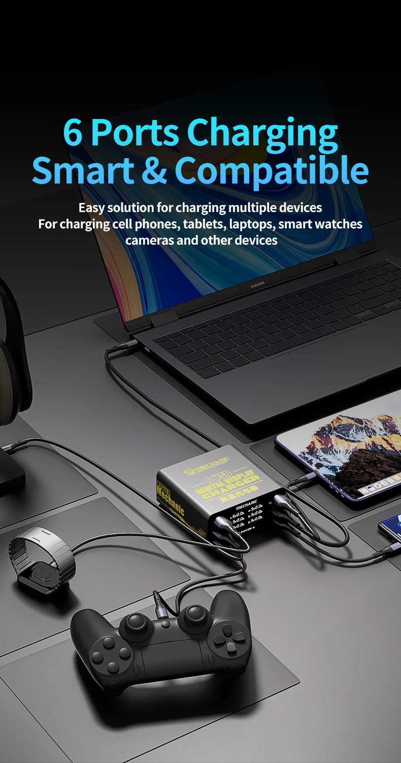 MECHANIC 6-портовая USB-станци – обзор и цена Power Tools Book